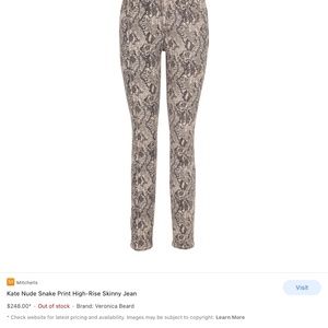 Veronica Beard High -Rise Skinny Jeans NWT. Size 26